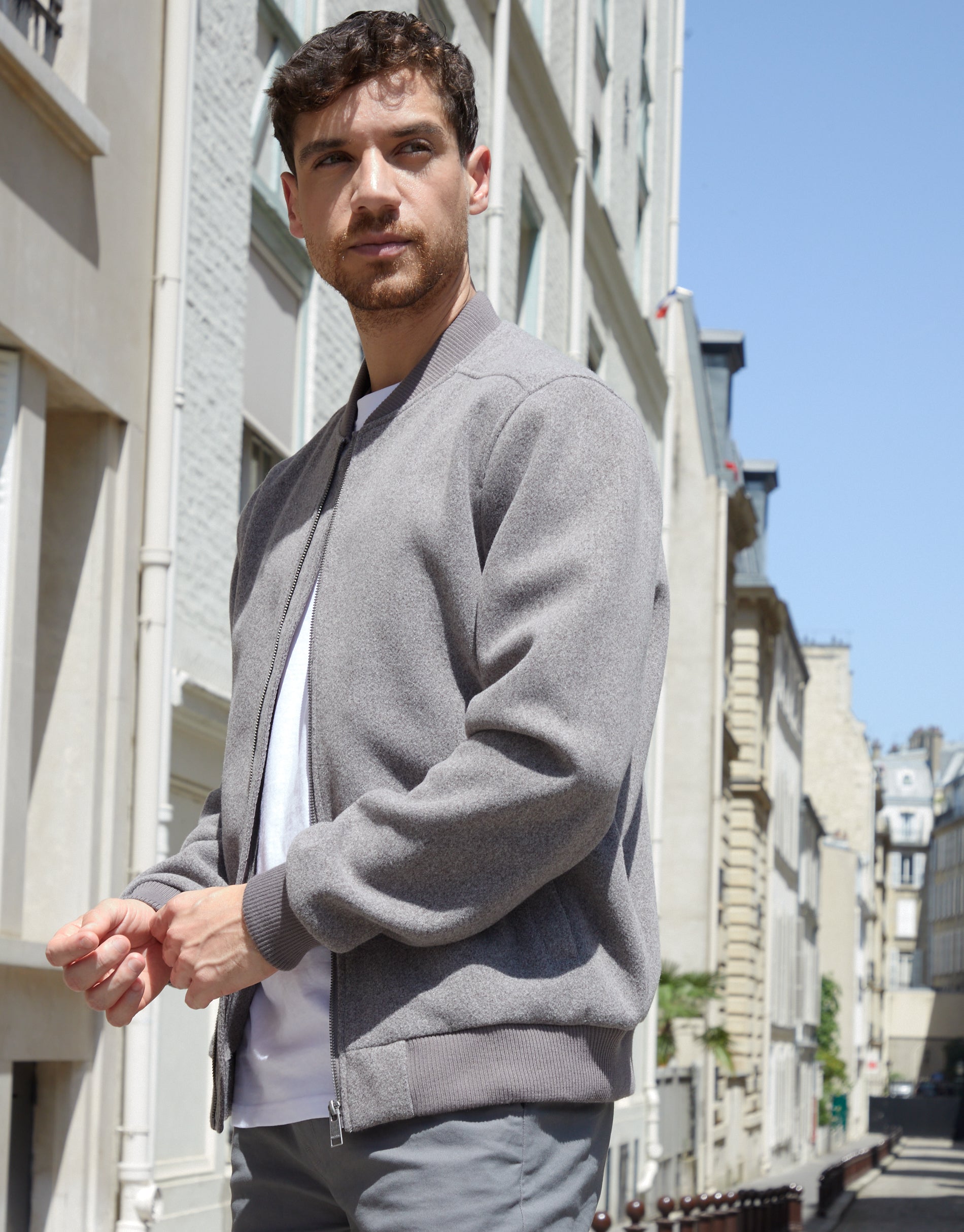 TAUPE/トープ/Diamond Pattern Bomber Jacket TAUPE/トープ/Diamond Pattern Bomber Jacket Buy Taupe Smart