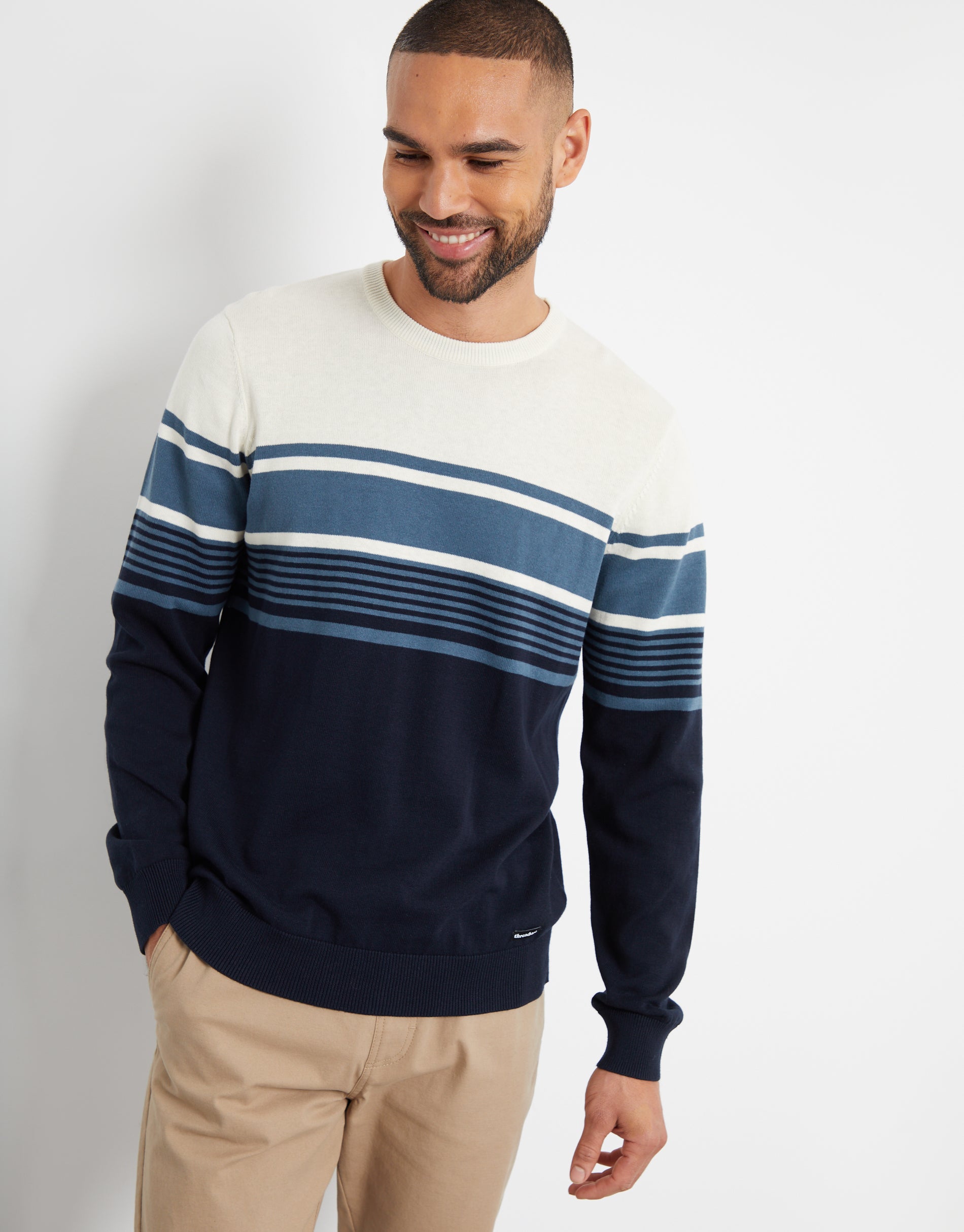 Graham Navy Melange Jumper