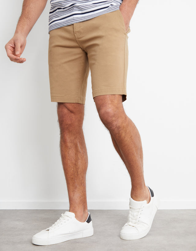 Men's Dark Stone Slim Fit Chino Shorts