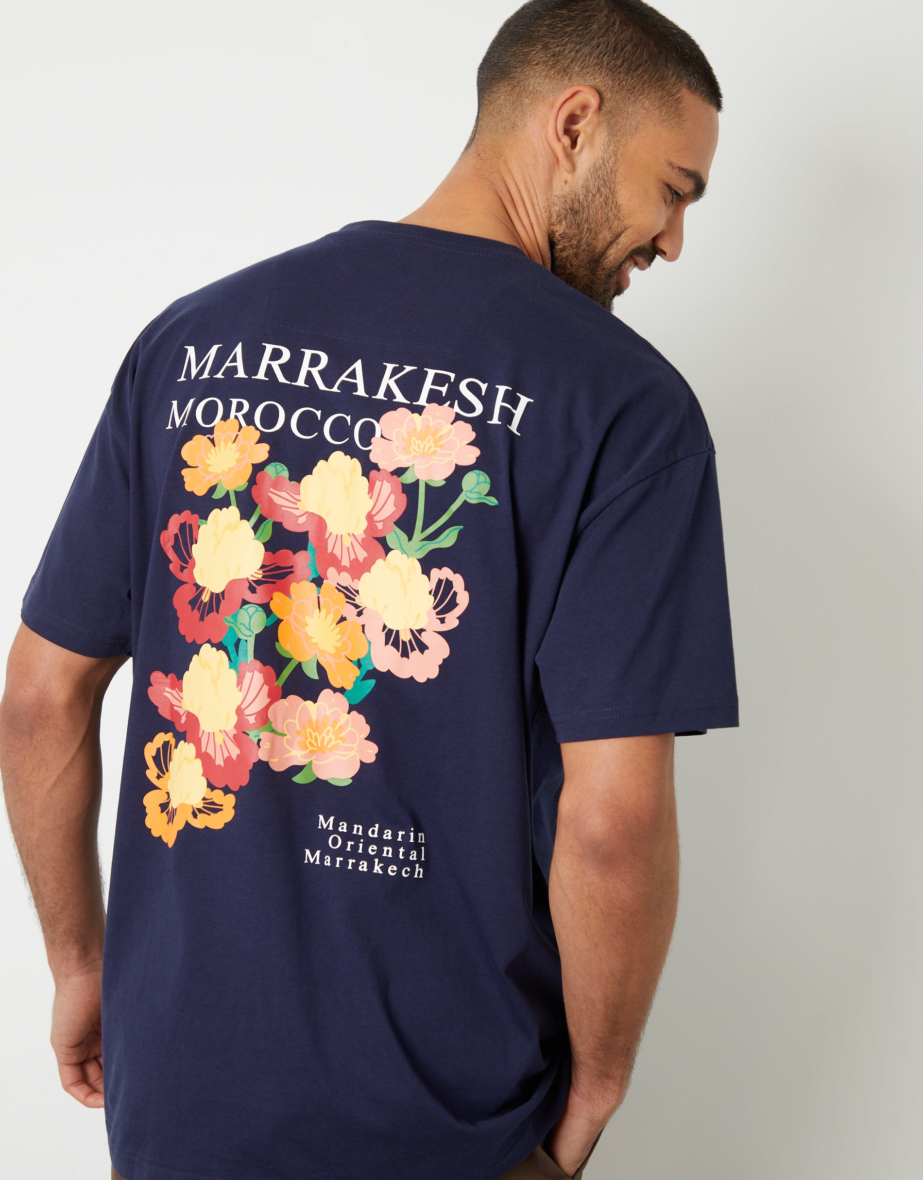 Overprint T-Shirt in Navy main image 1