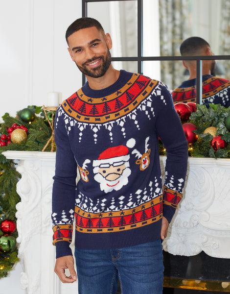 Santa christmas deals jumper mens