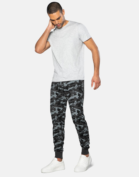 Mens slim fit sale camo joggers