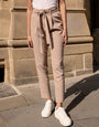 Taupe Paperbag Waist Trousers