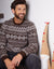 Brown Christmas Fairisle Crew Neck Jumper