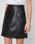 Black PU A-Line Mini Skirt