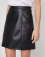 Black PU A-Line Mini Skirt