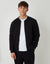 Black Zip Through Sweat Bomber
