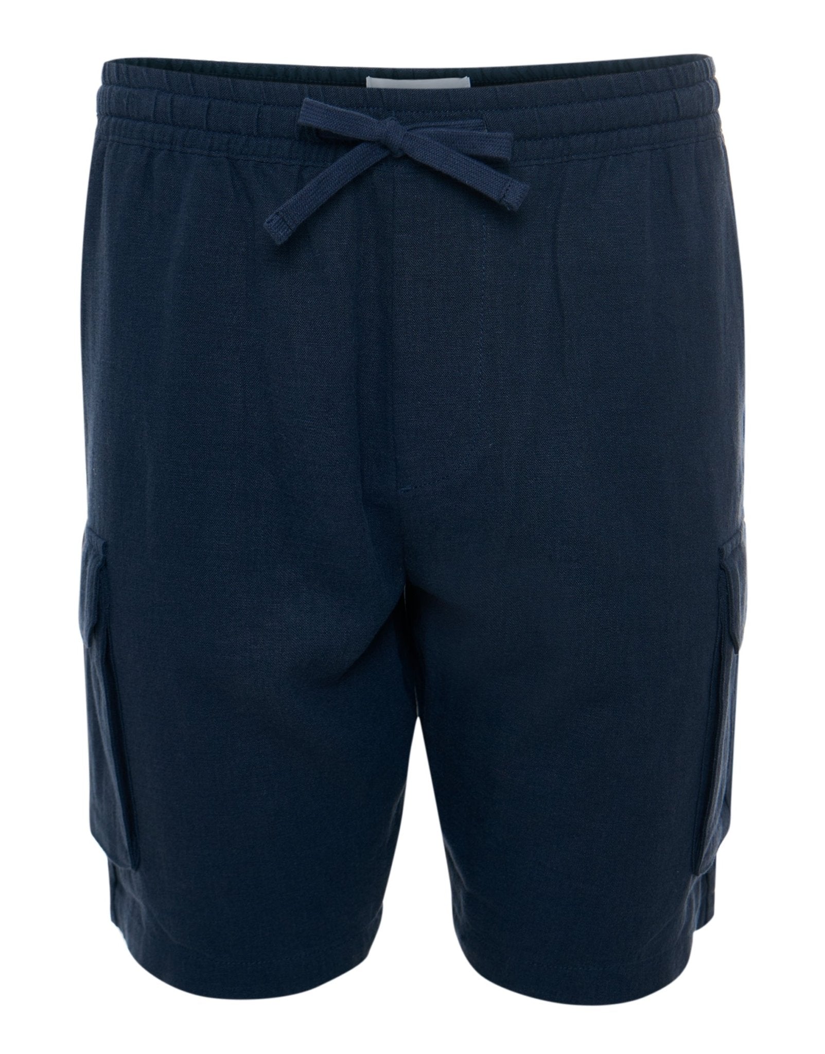 Threadbare Men's Linen Blend Cargo Shorts in Navy