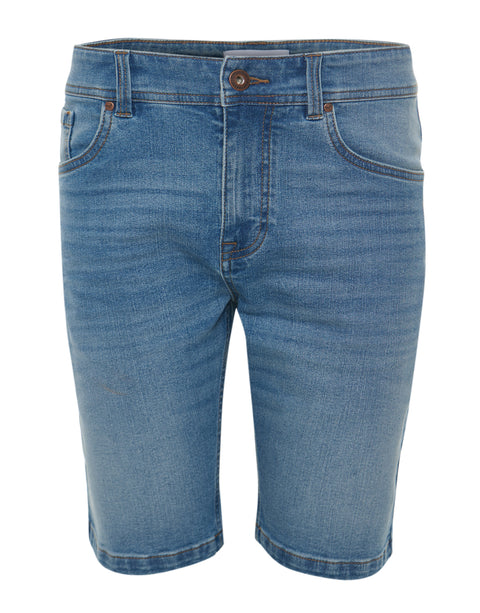 Threadbare Denim Shorts in Light Wash - flat lay