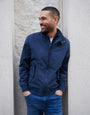 Navy Zip Up Harrington Jacket