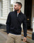 Black Mock T-Shirt Quarter Zip Sweatshirt