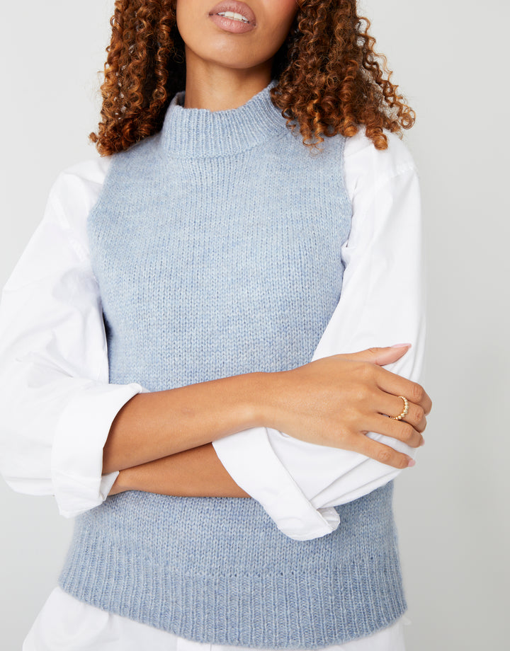Light Blue Knitted Vest