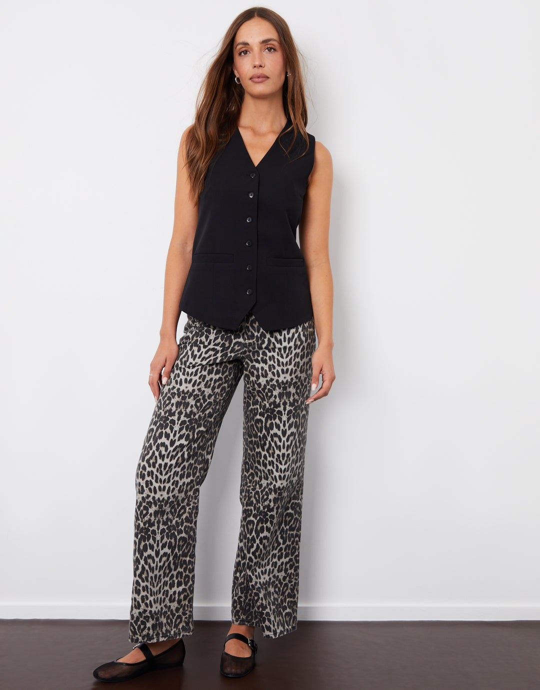 Black Long Fitted Lined Tailored Waistcoat