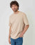 Pique Short Sleeve Polo Sweatshirt in Denim Blue