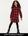 Threadgirls Girls' Red Check Flannel Dress