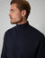 Navy Ribbed Roll Neck Jumper