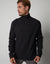 Black Ribbed Roll Neck Jumper