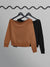 Tan Brown & Black Slash Neck Sweatshirts (2 Pack)