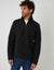 Black Quarter Zip Borg Sweatshirt