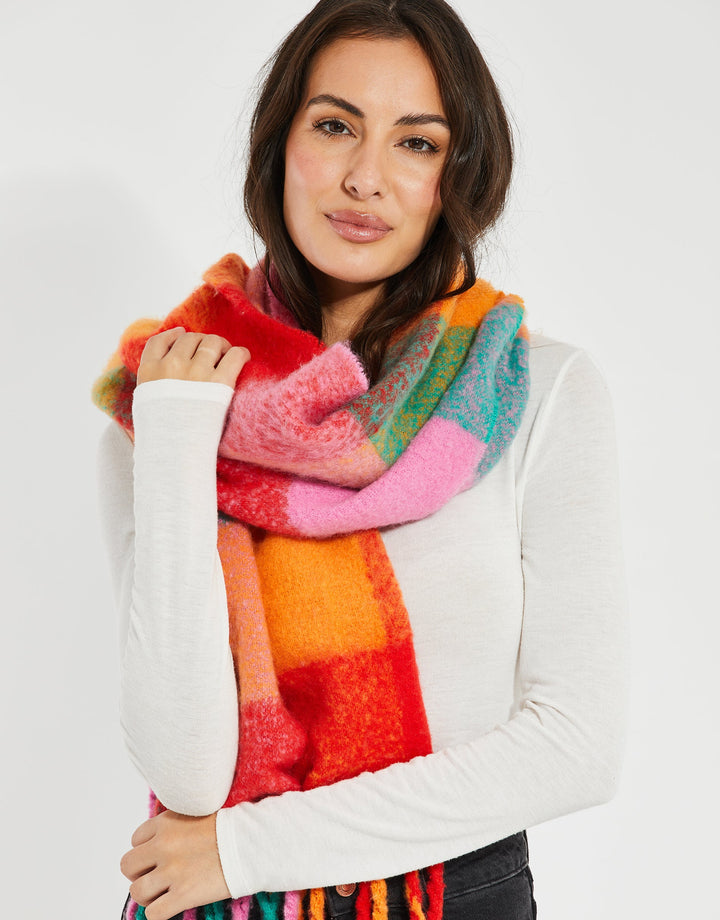 Assorted Check Brushed Scarf