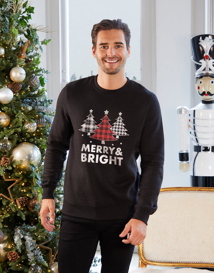 Black Crew Neck Christmas Sweatshirt