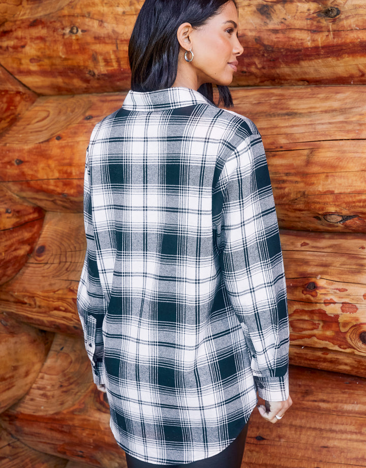 Black & White Check Long Sleeve Shirt