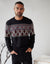 Black Fairisle Metallic Thread Crew Neck Christmas Jumper