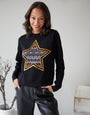 Black Fairisle Sequin Crew Neck Christmas Jumper