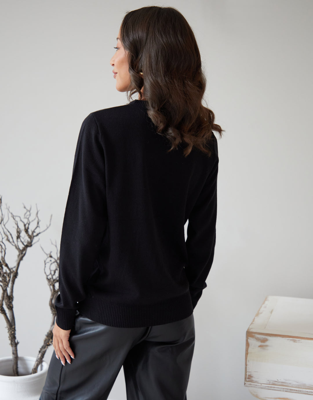 Black Fairisle Sequin Crew Neck Christmas Jumper