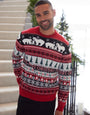 Red Fairisle Knitted Christmas Jumper