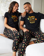 Black Pumpkin Graphic Print Pyjamas (2-Piece Set)