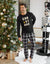 Black Check Long Sleeve Christmas Pyjamas (2-Piece Set)