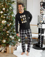 Black Check Long Sleeve Christmas Pyjamas (2-Piece Set)