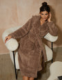 Light Brown Fluffy Dressing Gown