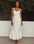 White Broderie Anglaise Cami Strap Tiered Maxi Dress