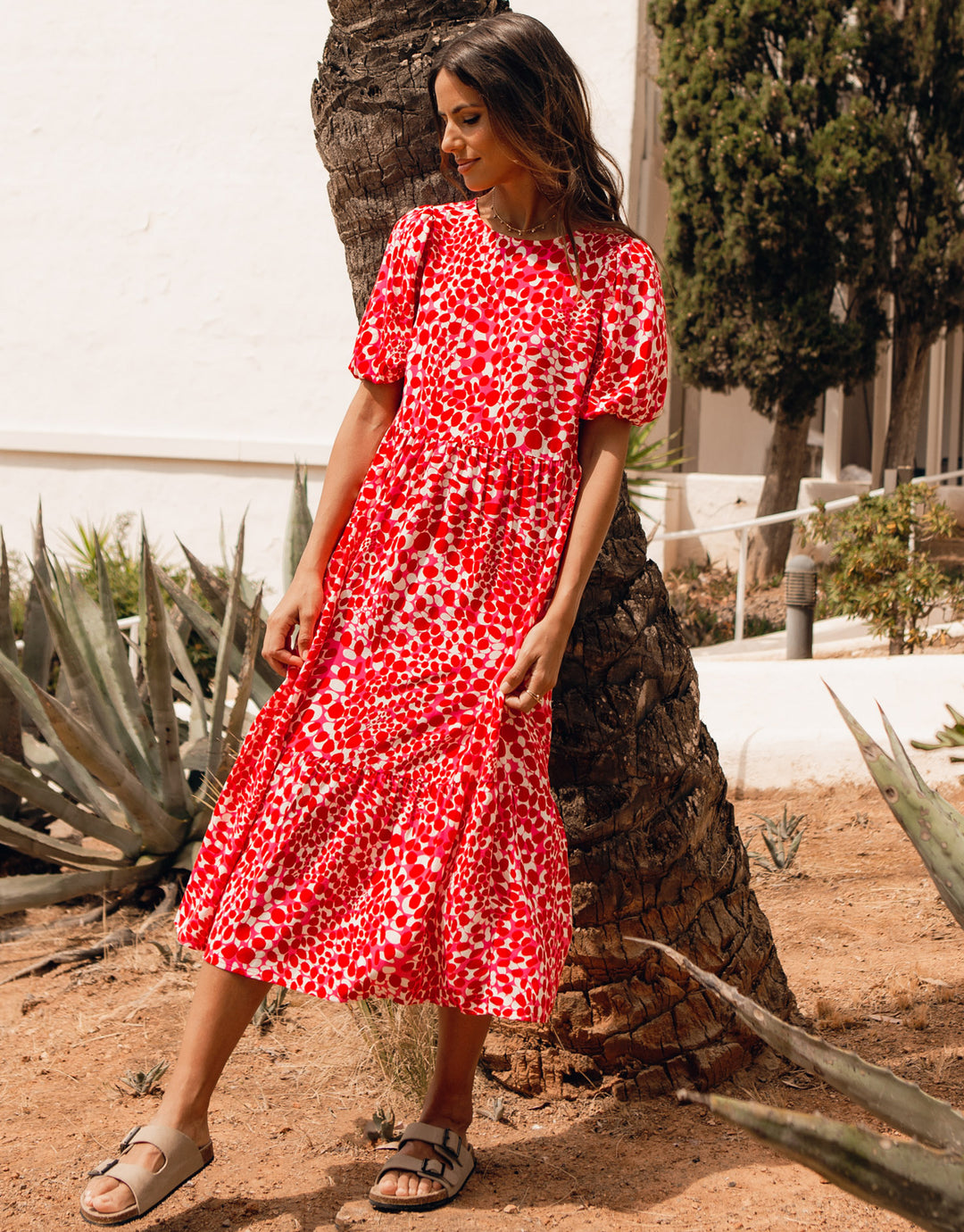 fitted lace wedding dress Red Plaid Smocked Midi – Davis and Dora