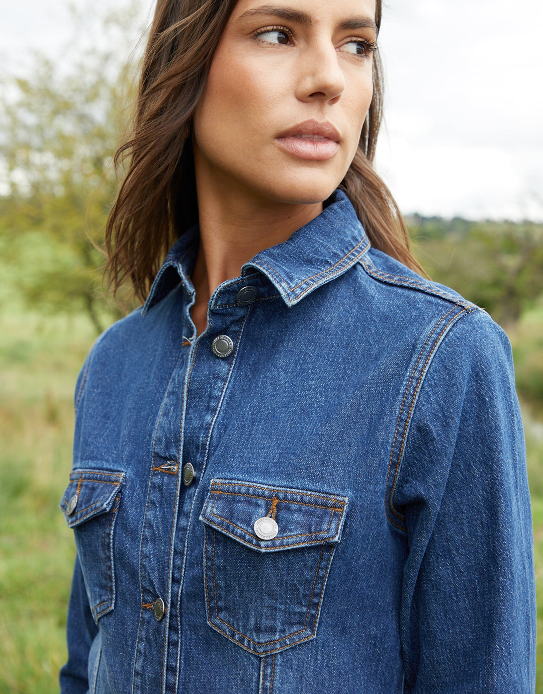 long sleeve denim mini dress Threadbare Women's Mid Blue Wash Long Sleeve Denim Mini Dress