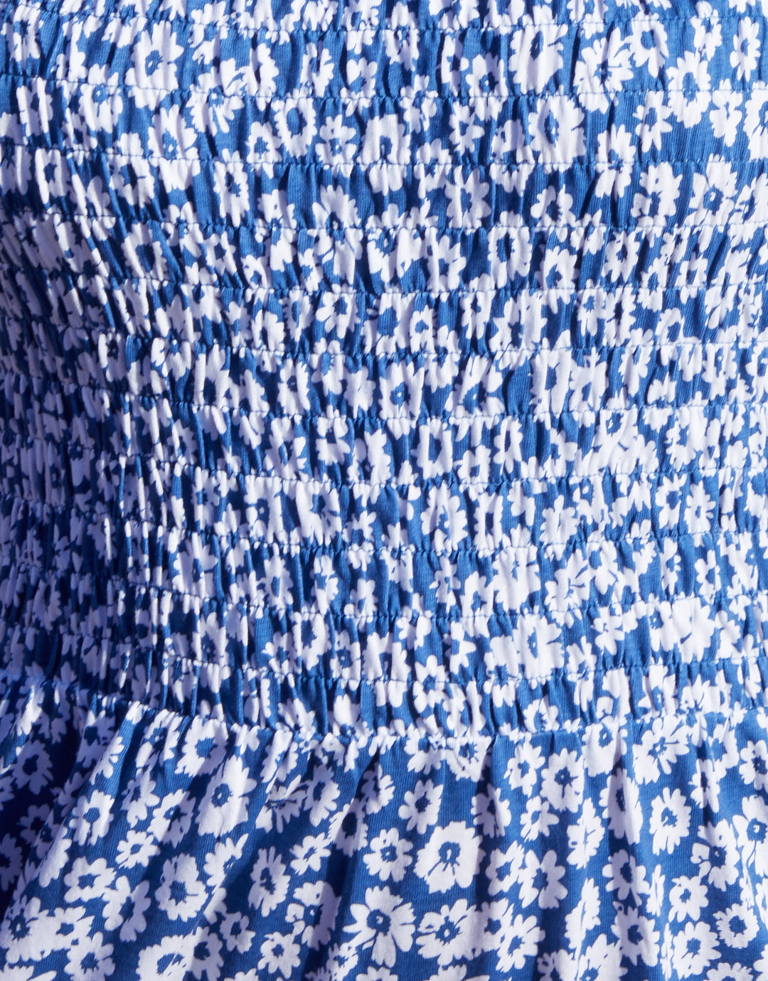 Blue Floral Bandeau Jersey Maxi Dress with Pockets