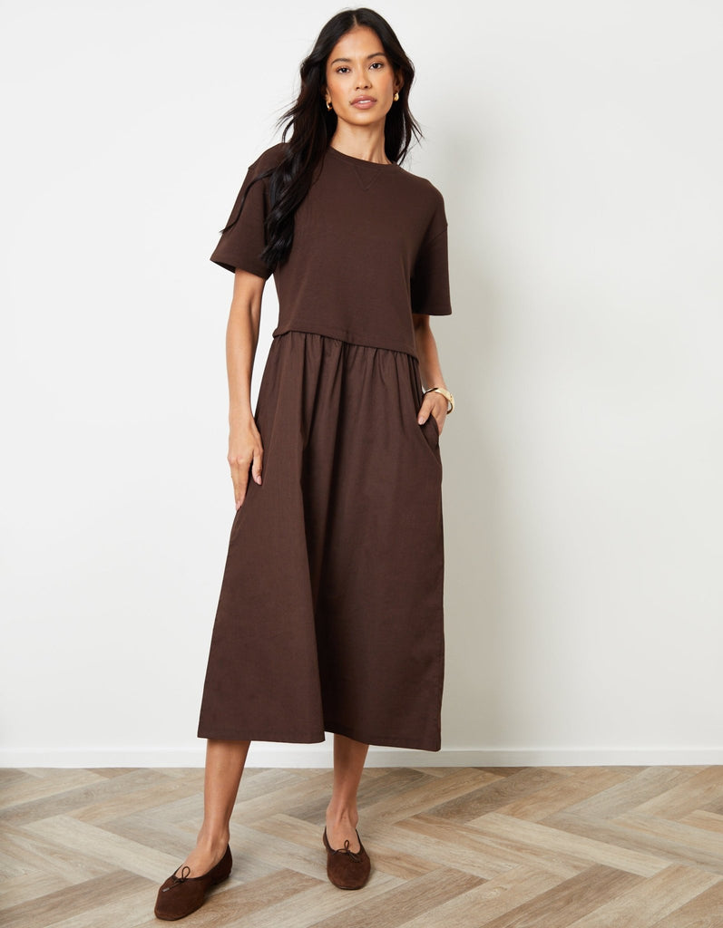 2 1 Sweat Dress Poplin Skirt