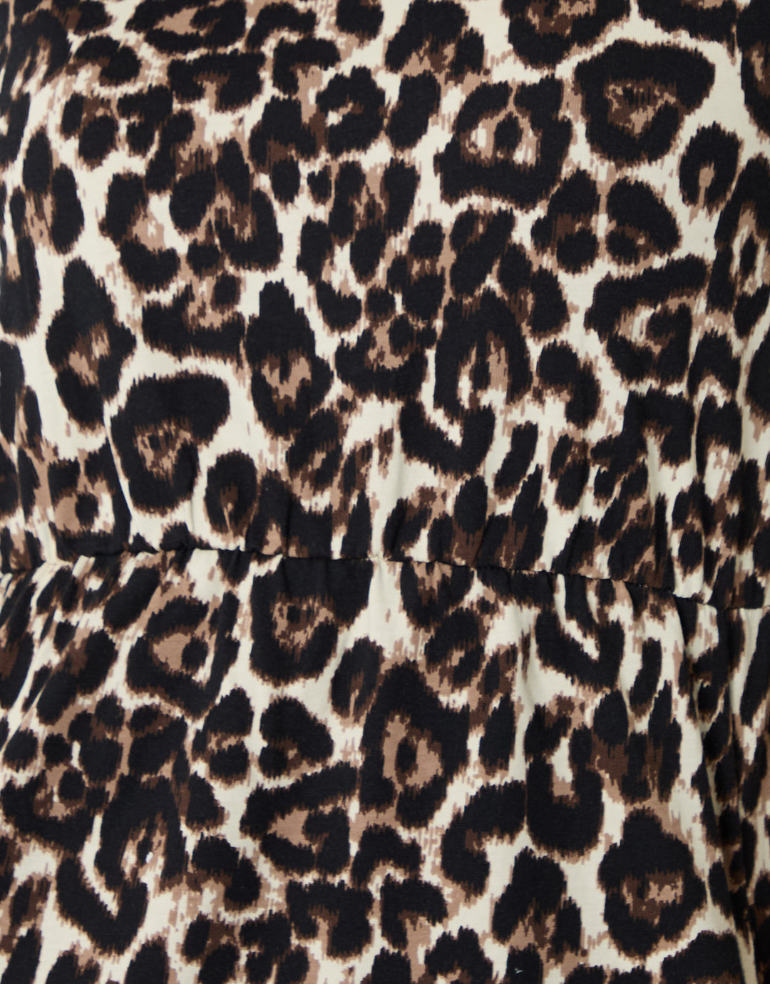 Leopard Jersey Midi Smock Dress with Pockets