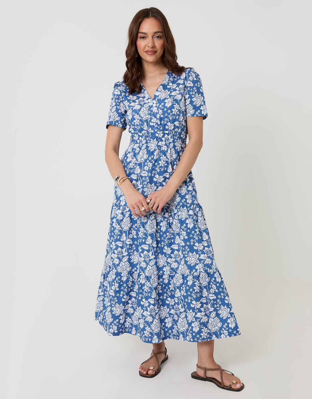 blue open shoulder dress Blue Ema One Shoulder Maxi Dress