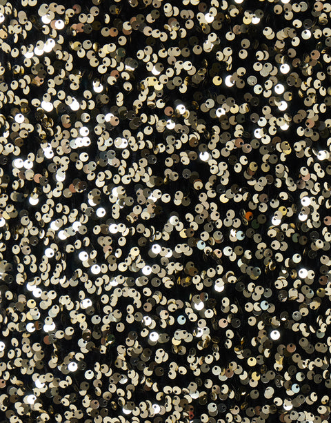 Threadbare High Neck Sequin Mini Dress in Bronze - sequin detail