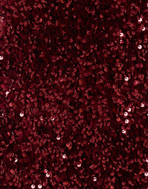 Threadbare High Neck Sequin Mini Dress in Burgundy - sequins
