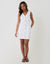 Waistcoat Denim Mini Dress in White