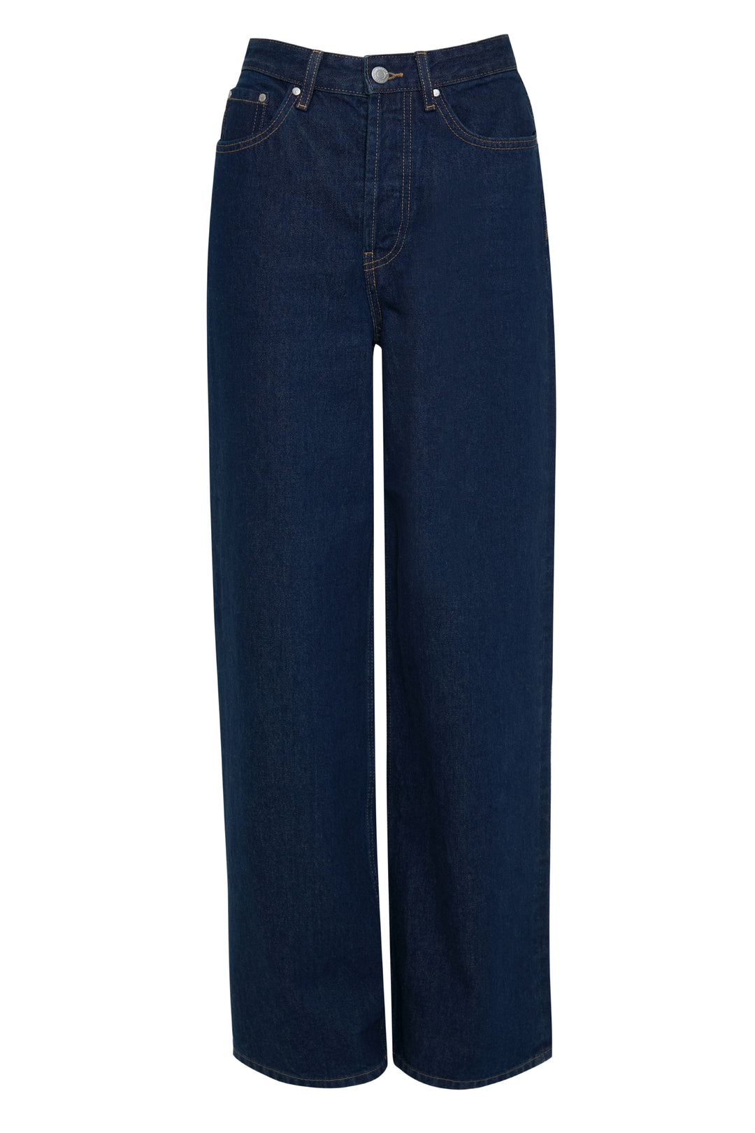 Indigo Wash Baggy Wide Leg Jeans