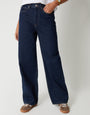 Indigo Wash Baggy Wide Leg Jeans