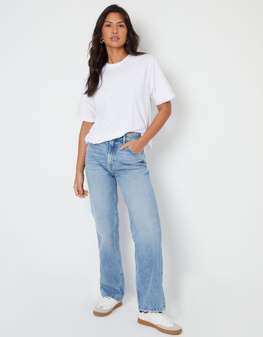 Light Wash Wide Straight Leg Jeans