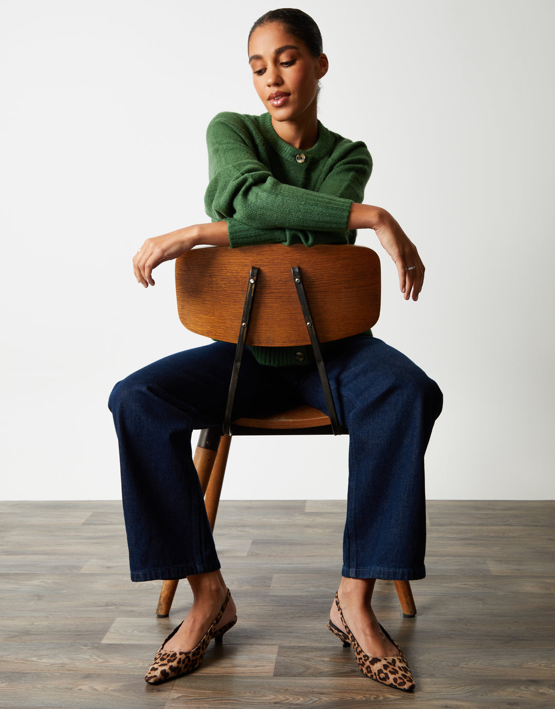 Indigo Wash Wide Straight Leg Jeans