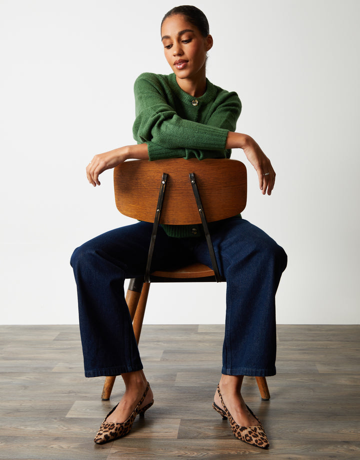 Indigo Wash Wide Straight Leg Jeans