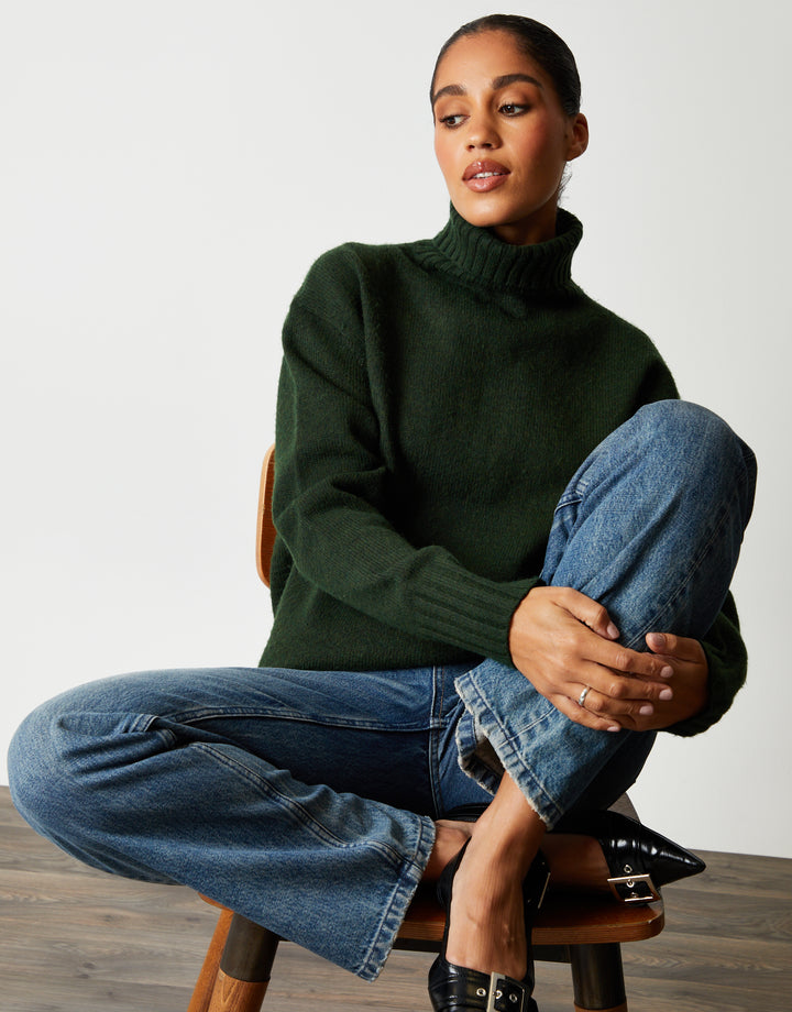 Mid Wash Wide Straight Leg Jeans